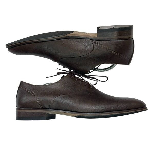 Bourgeois Boheme Dress Shoes Mens EU 45 US 11 Oxford Vegan Leather Brown NEW